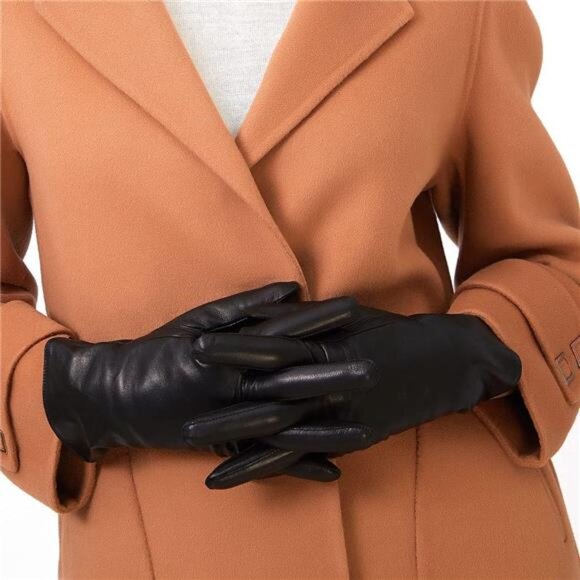 Luxury Italian Soft Leather Gloves for Women - Genuine SheepSkin - Picture 7 of 8